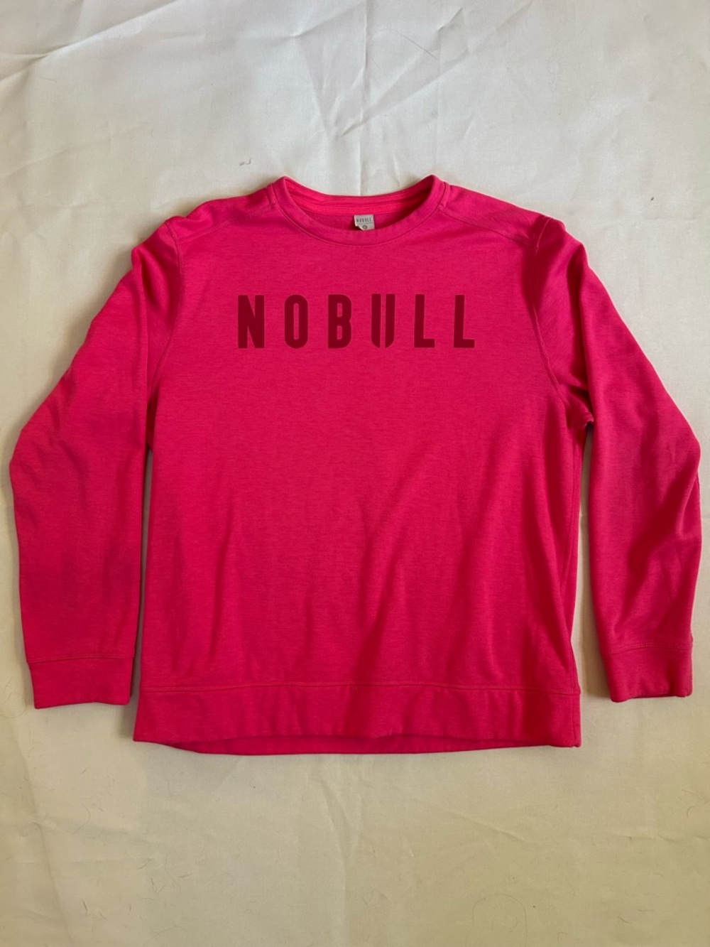 NOBULL Hot Pink Logo Crew Pullover Sweatshirt Women’s XL